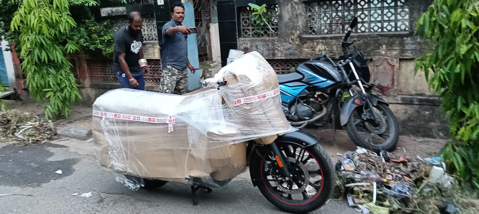 Bike packing completed at customer location